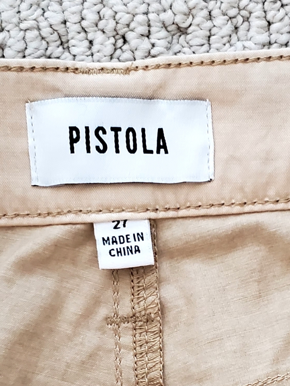 Pistola Bobbi Utility Cargo Mid-Rise Pants, Champagne, 98% Cotton Sz 27 LIKE NEW - Picture 11 of 16
